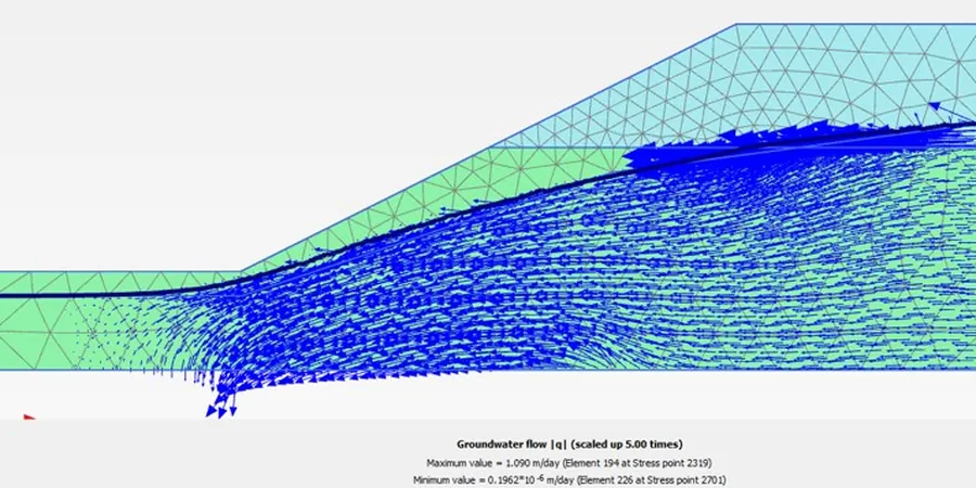 Illustrative image of Slope failure analysis in Hervey Bay